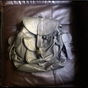 Leather backpack
